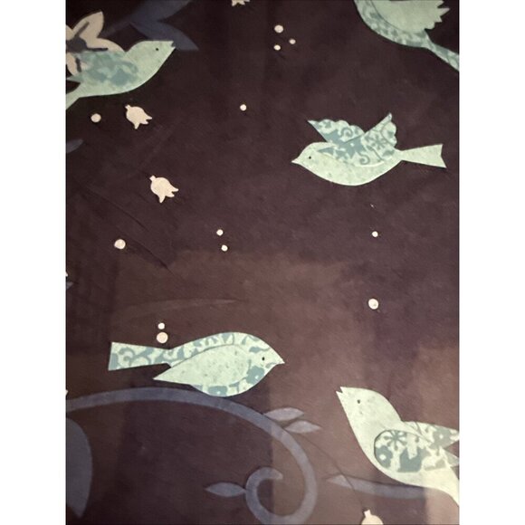 Vintage Chinese Jianzhi Paper Art Framed Bird Flowers Tree Leaves 14x6” Blue - Picture 16 of 16